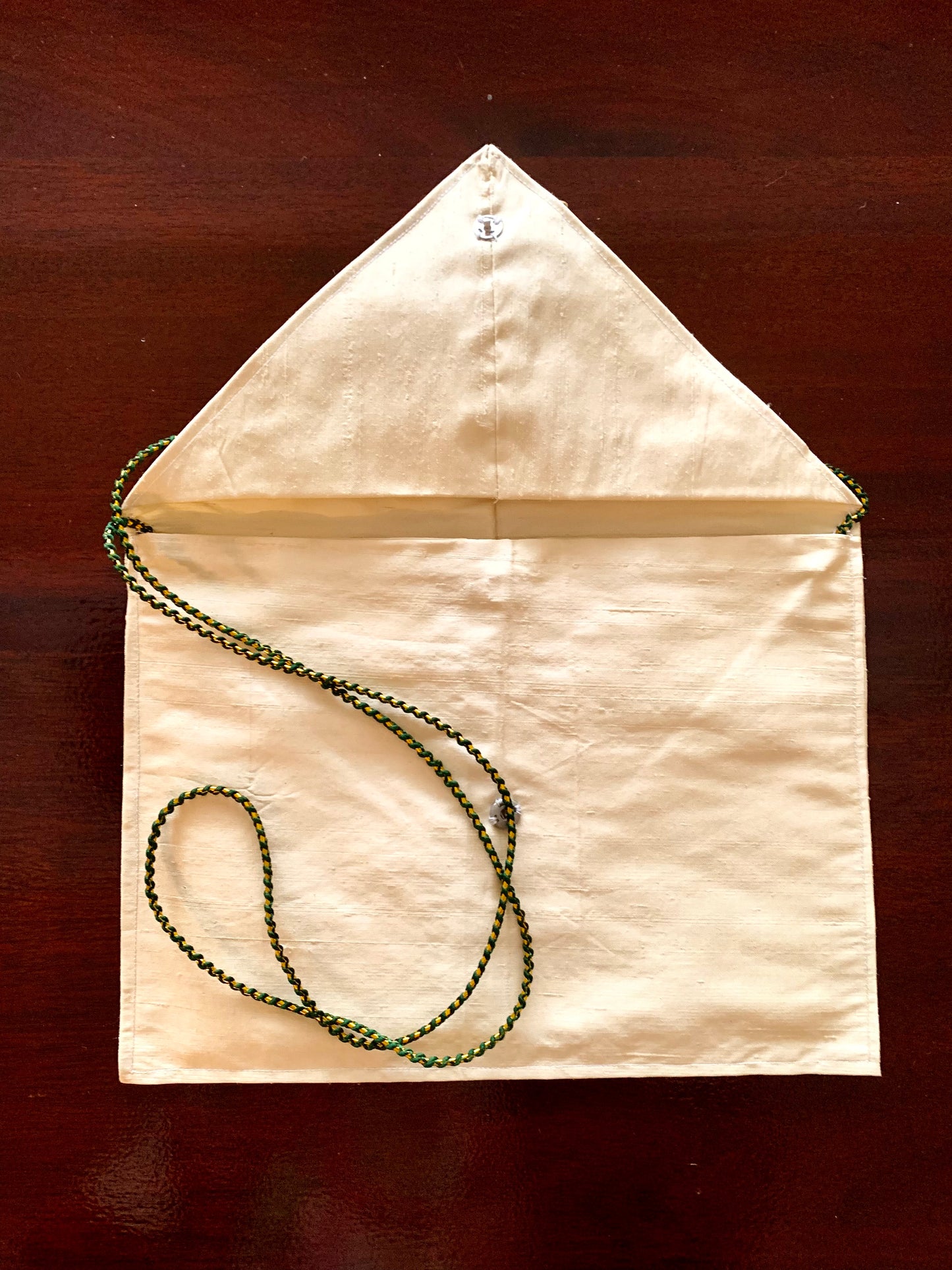 Handmade silk soft clutch