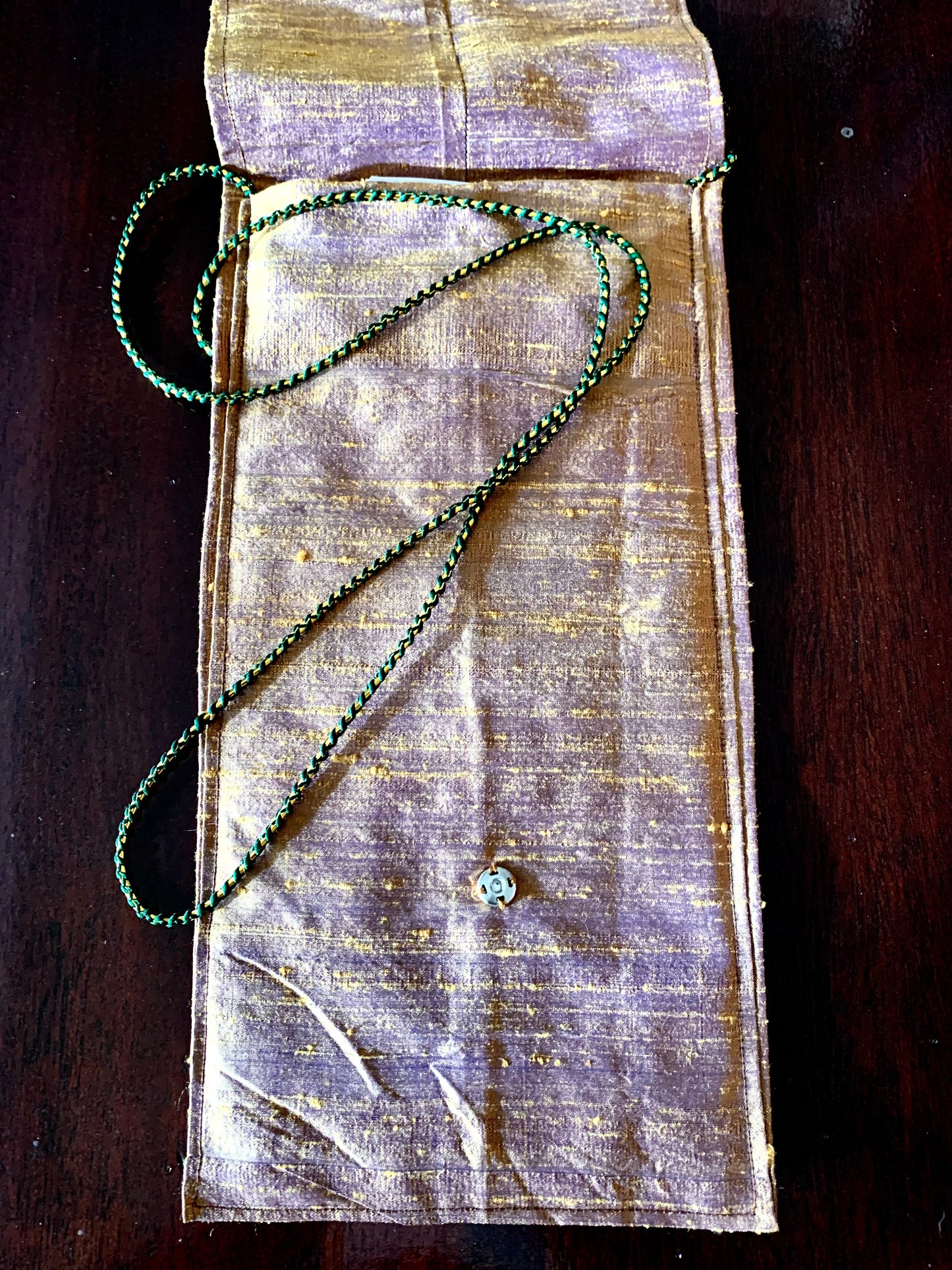 Handmade silk soft clutch