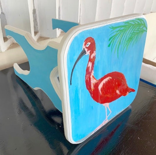 Hand painted glass top table