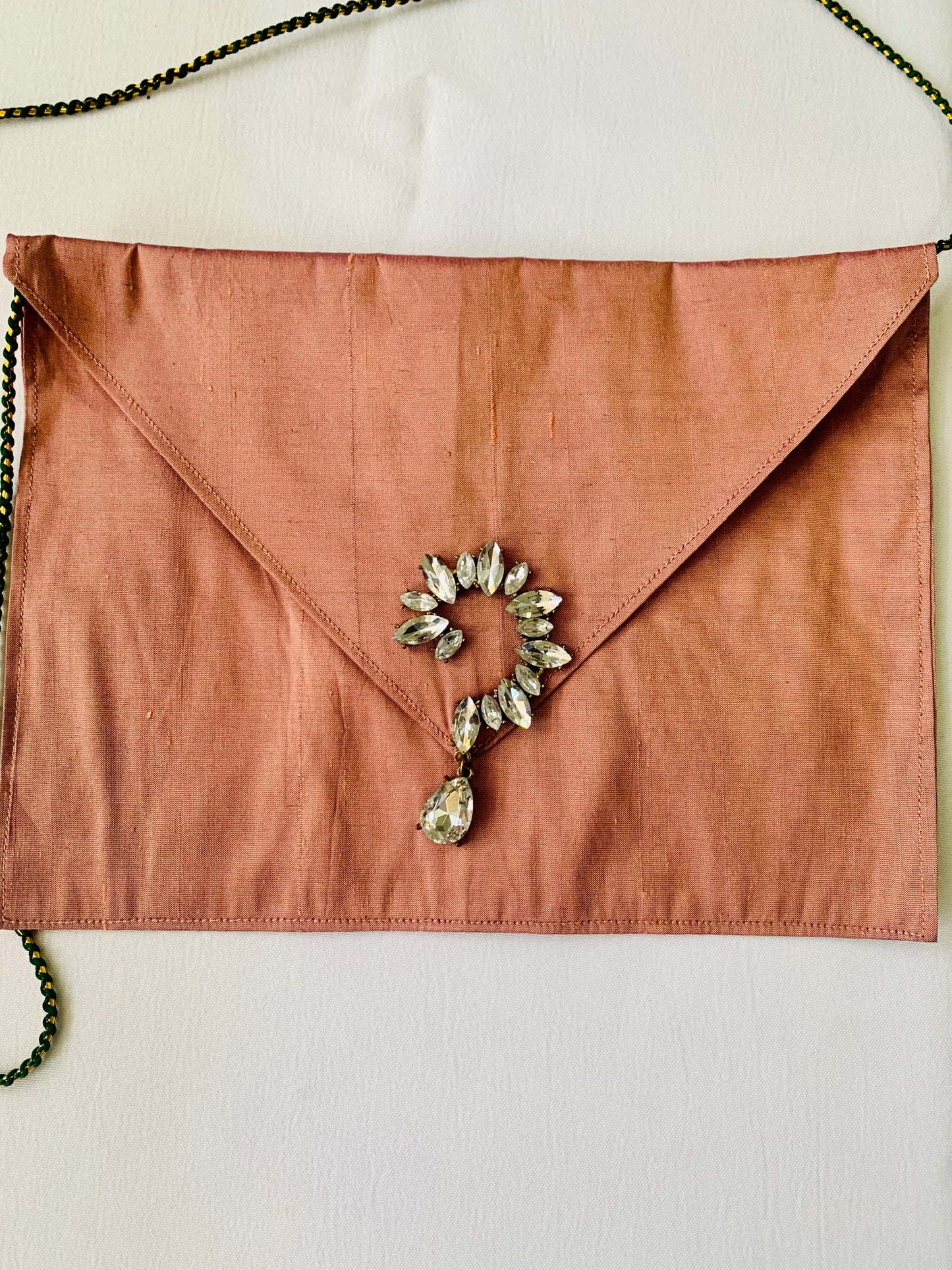 Handmade silk soft clutch