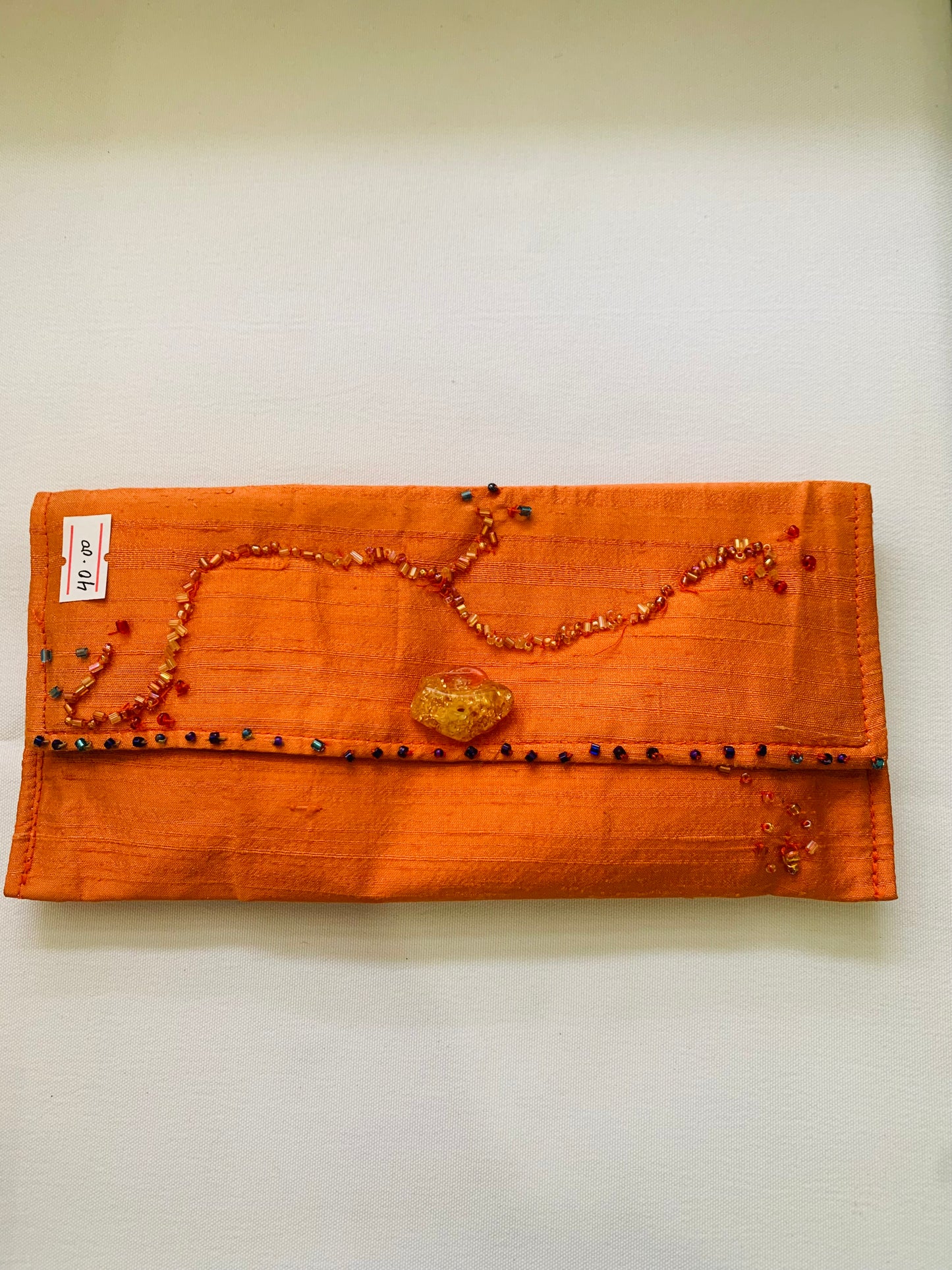 Handmade silk clutch