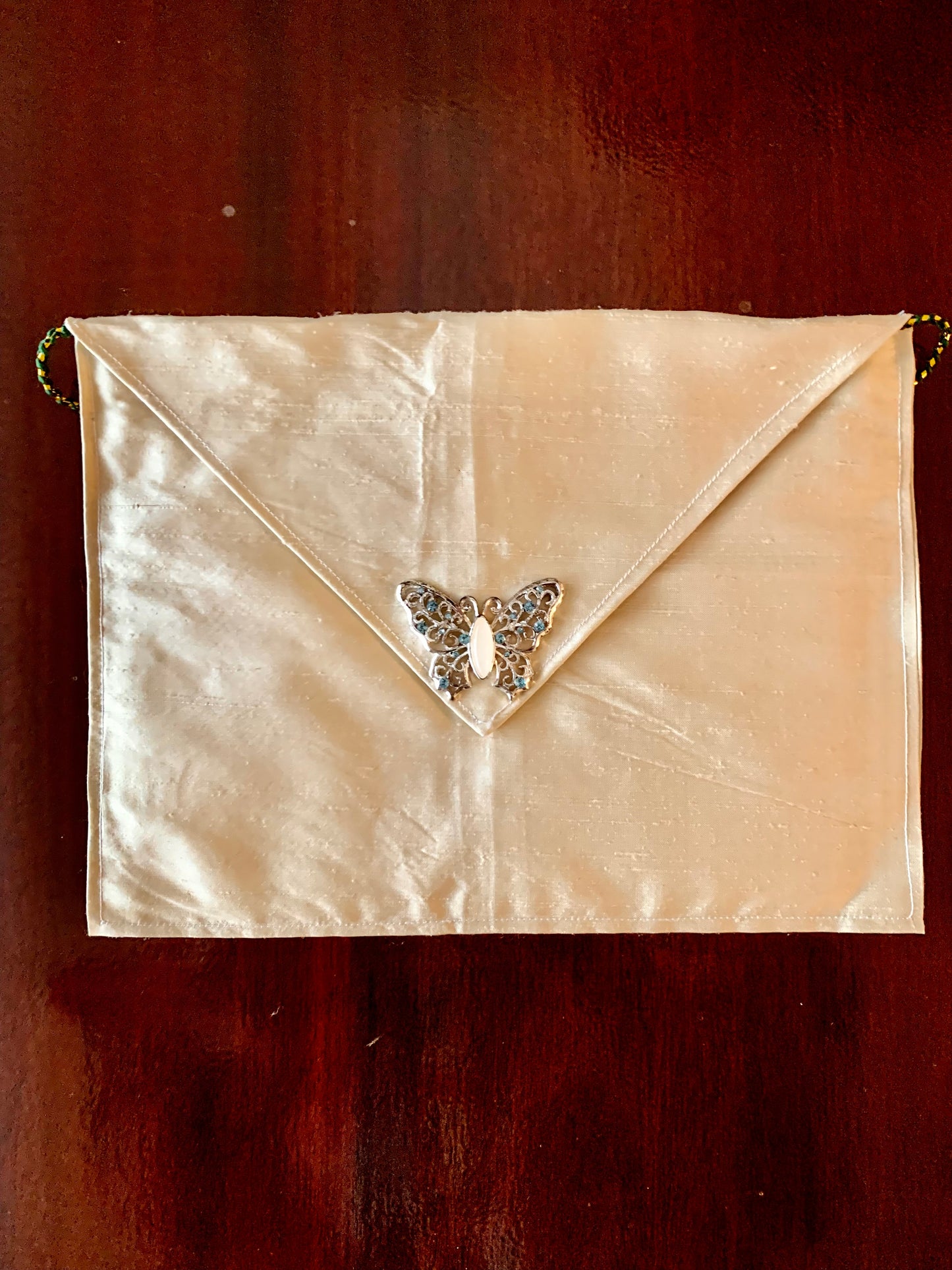 Handmade silk soft clutch