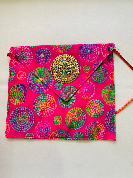 Handmade beaded cotton clutches