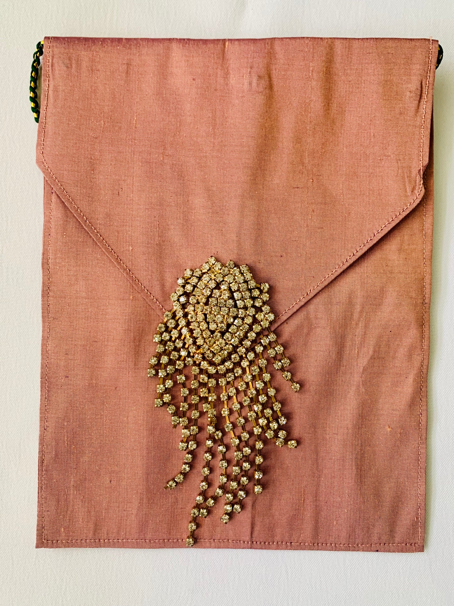 Handmade silk soft clutch